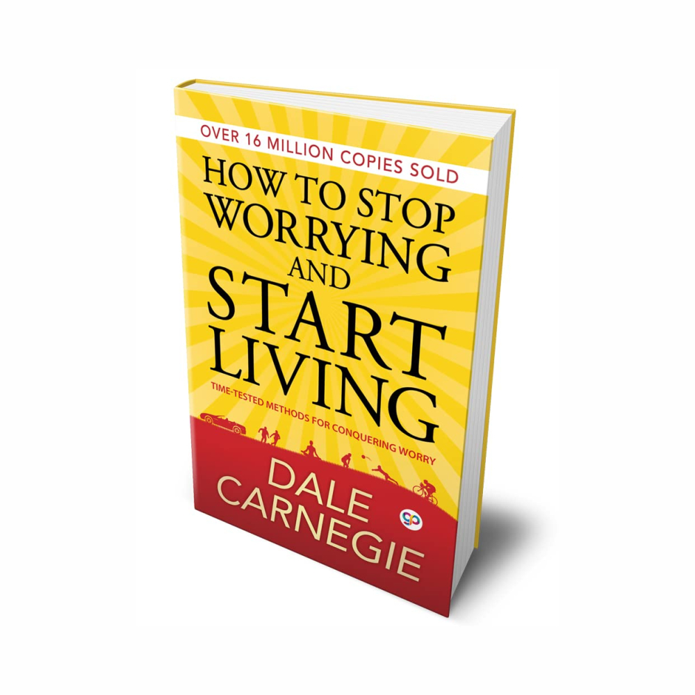 An image of the book cover for "How to Stop Worrying and Start Living" by Dale Carnegie, displayed on muskurado.com.