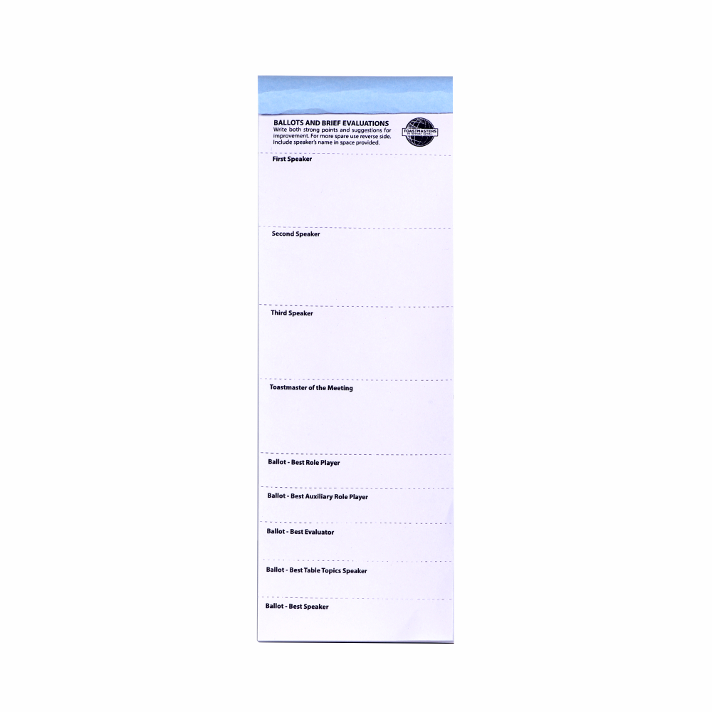 Feedback & Ballot Booklet