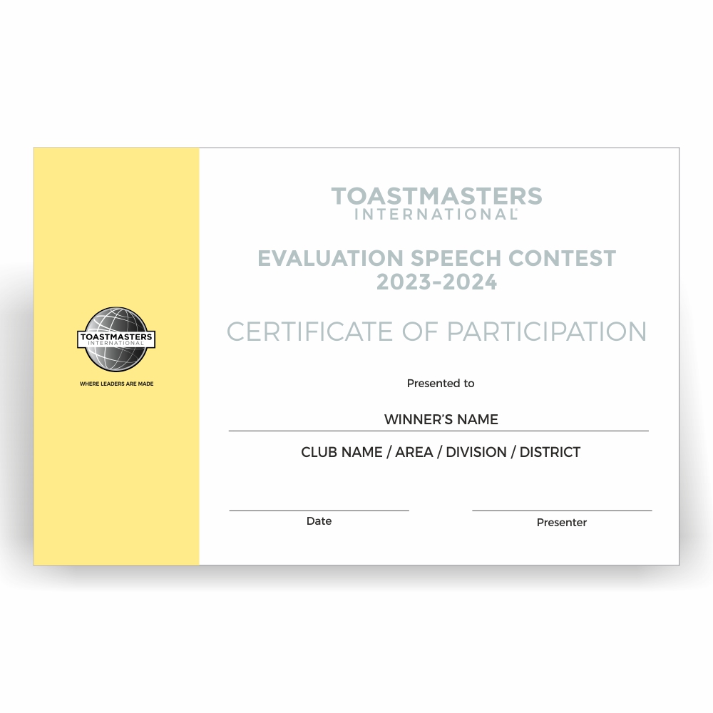Contest Certificates-Evaluation Speech - Image 5
