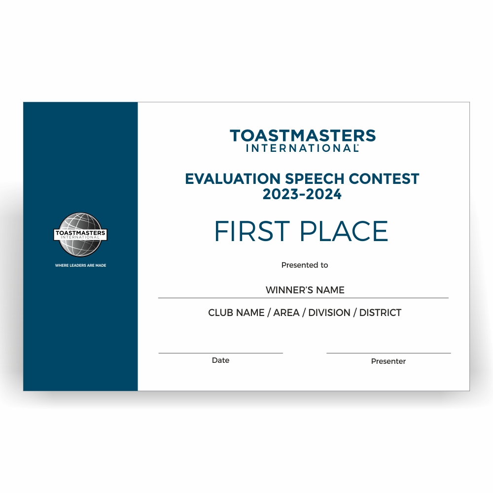 Contest Certificates-Evaluation Speech - Image 2