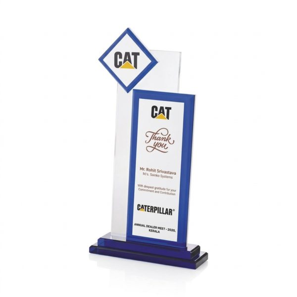 Blue Pillar Acrylic Award