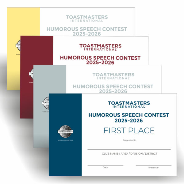 Contest Certificates-Humorous Speech