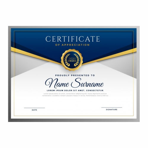 Certificate - Pack of 10