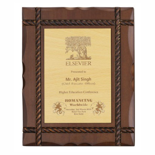 Rope Look Wood Plaque