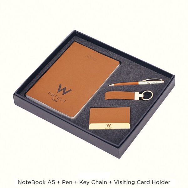 Notebook, Pen, Cardholder & Keychain Set