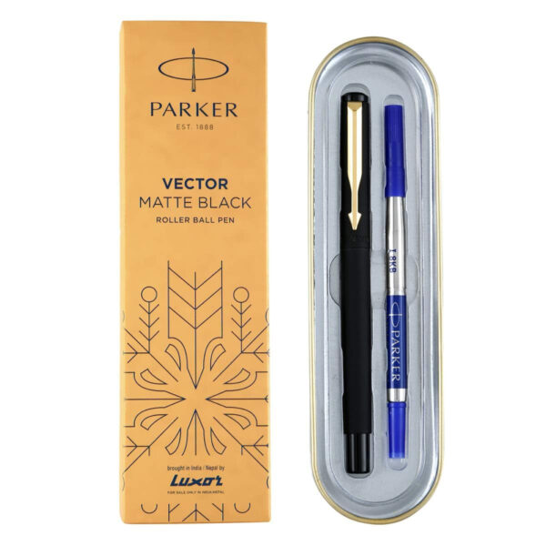 Parker Moments Vector Gold Trim Roller Ball Pen