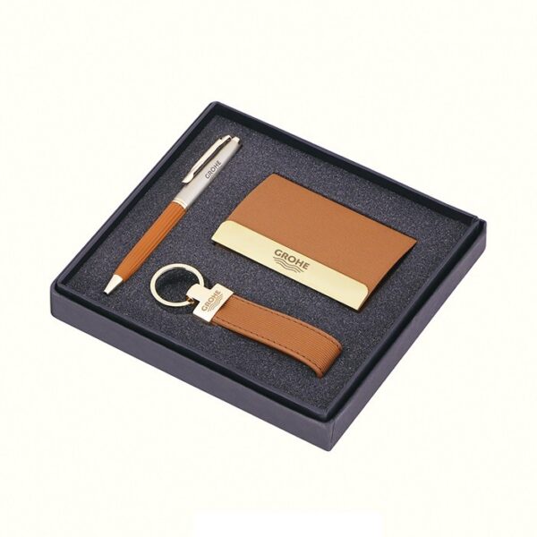 Pen, Card Holder & Keychain Set