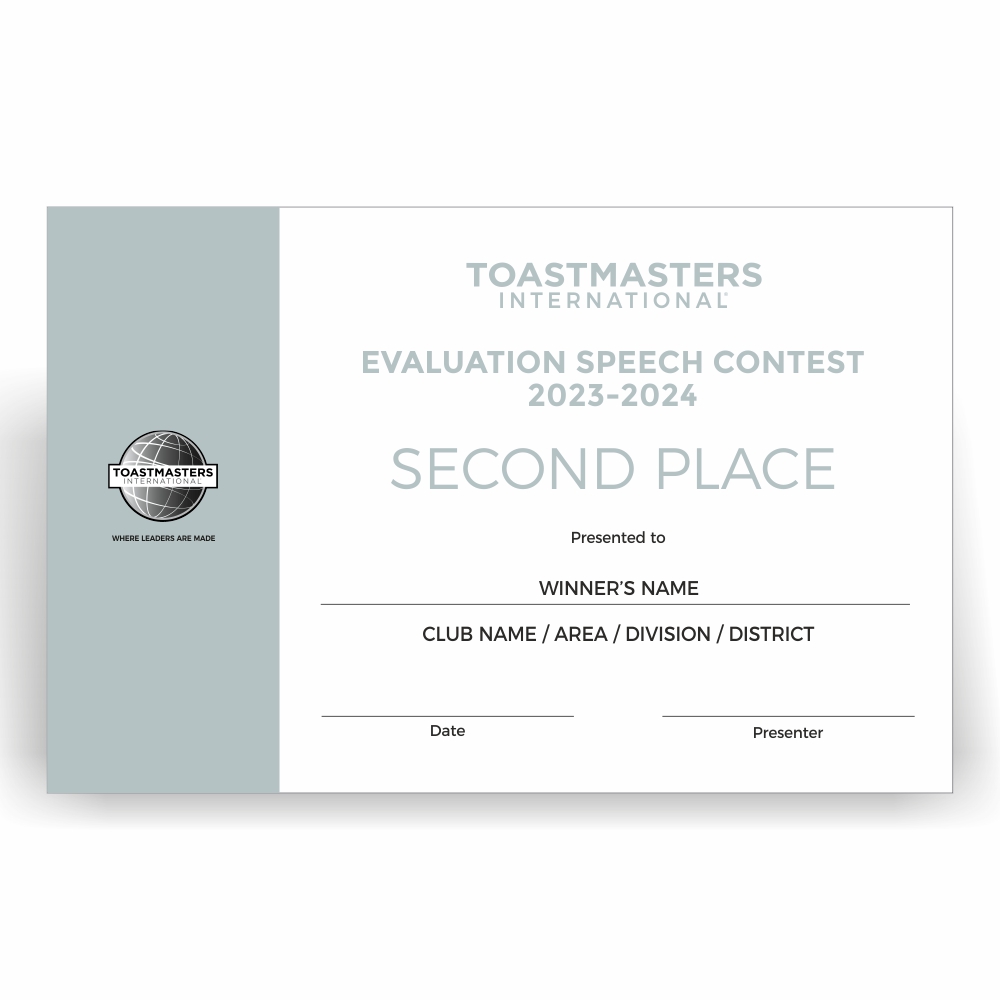 Contest Certificates-Evaluation Speech - Image 3