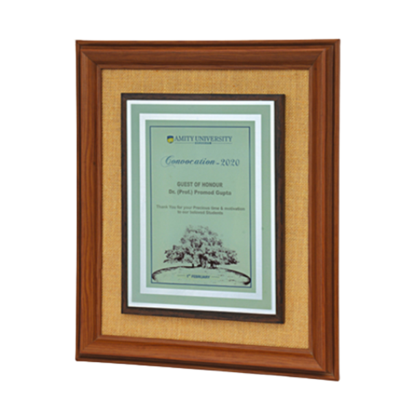 Wood Framed Certificate