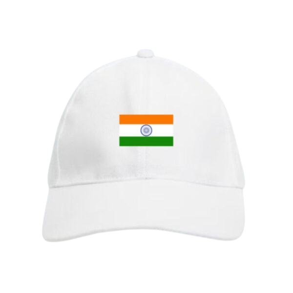 India Flag Cap White