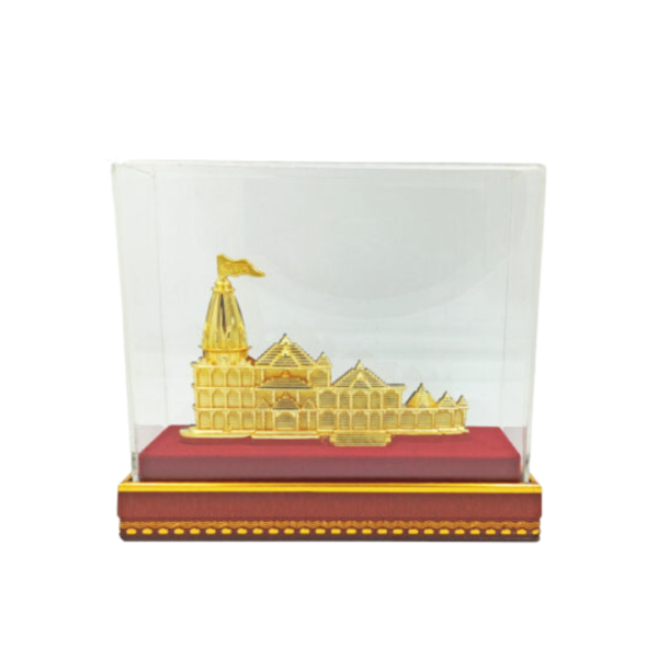 Metal Ram Mandir in Acrylic Case