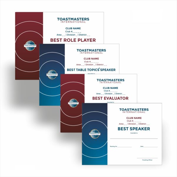 Club Meeting Certificates
