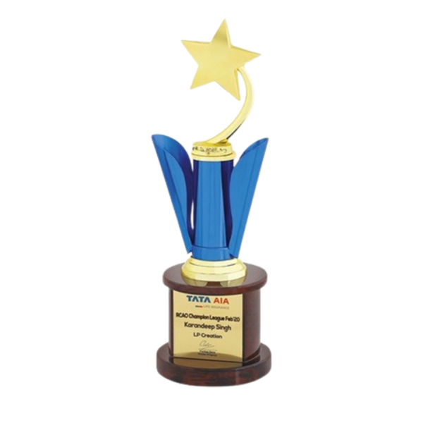 Blue Petal Gold Star