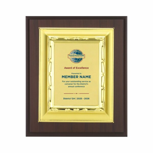 Wood Premium Plaque Gold