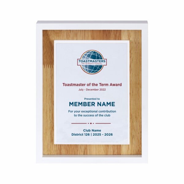 Wood White Plaque